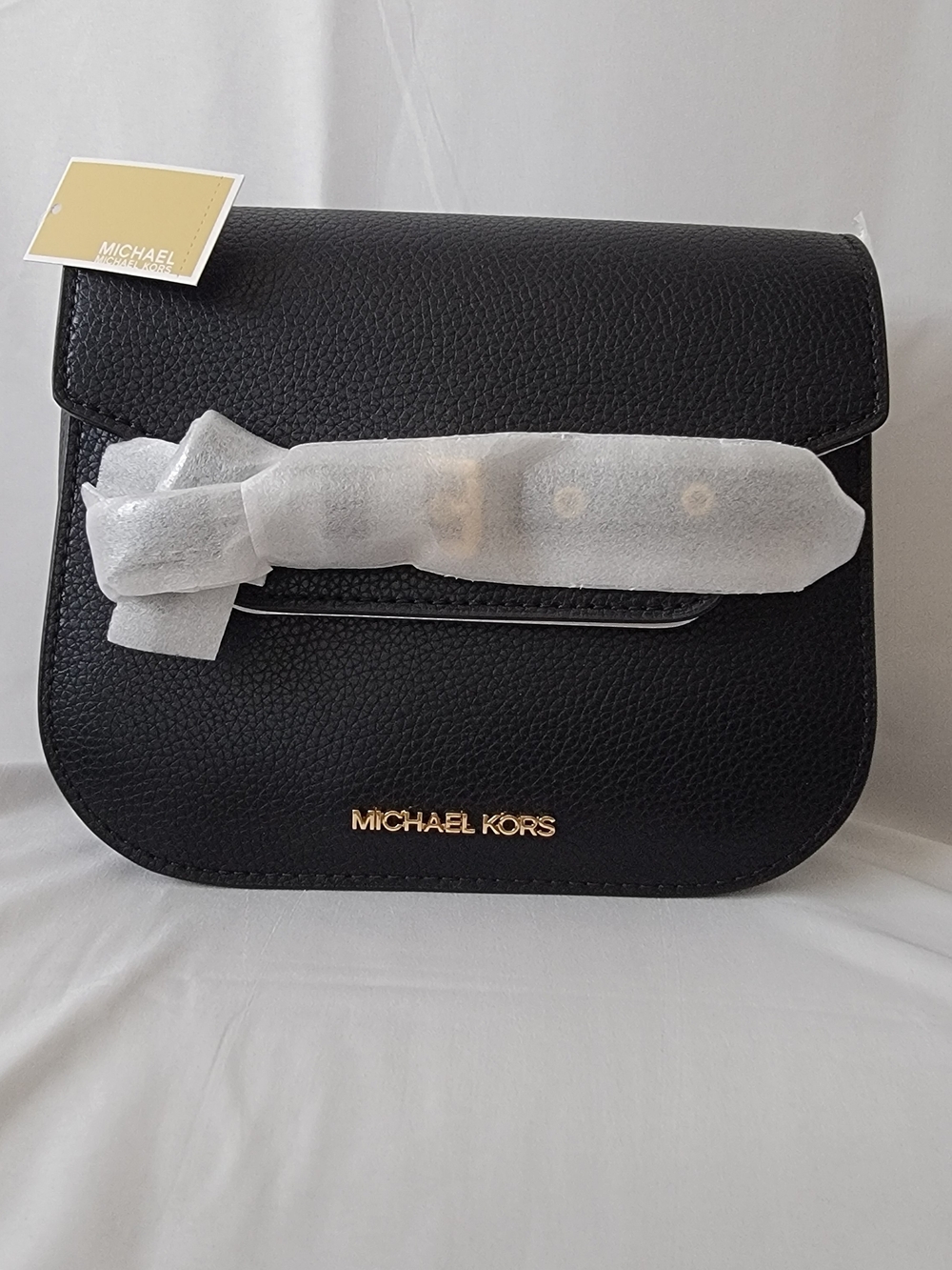 NWT! Michael Kors Black Pebbled Leather Crossbody Bag